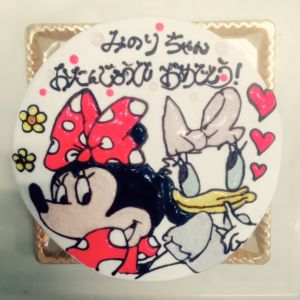 【ミニー&デイジー】※一週間前から注文承っております。希望日が間近な場合はご相談下さい。<br>【5号】4180円(税込4514円)※直径15cm<br>【6号】5400円(税込5832円)※直径18cm<br>【7号】6900円(税込7452円)※直径21cm